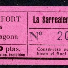 Coleccionismo Billetes de transporte: BILLETE LA SARREALENCA // PERAFORT - TARRAGONA // L804 // W30