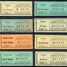 Coleccionismo Billetes de transporte: (L819) 8 BILLETES DE AUTOBUSES MONTGAT -OCATA // Y16