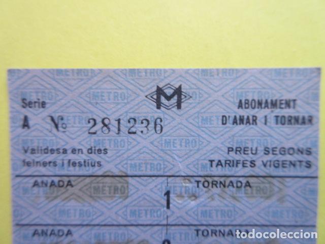 Sammeln von Fahrkarten: METRO BARCELONA TARJETA 5 VIAJES - ANADA TORNADA - M - MODELO DE SERIE 2 VER FOTOS