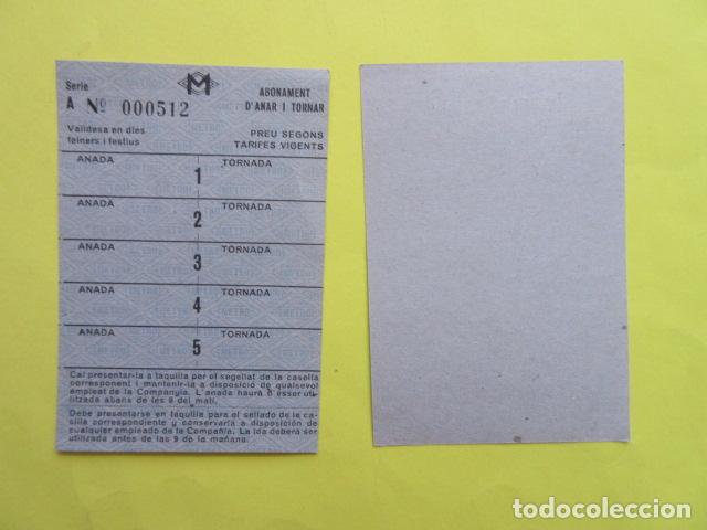 Sammeln von Fahrkarten: METRO BARCELONA TARJETA 5 VIAJES - ANADA TORNADA - M - MODELO DE SERIE 3 VER FOTOS SIN USAR VIRGEN