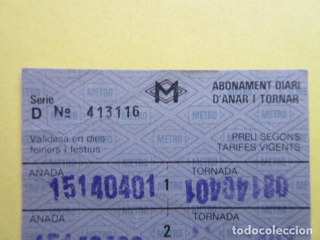 Sammeln von Fahrkarten: METRO BARCELONA TARJETA 5 VIAJES - ANADA TORNADA - M - MODELO DE SERIE 5 VER FOTOS
