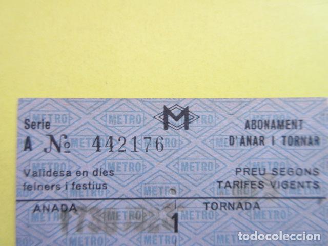 Sammeln von Fahrkarten: METRO BARCELONA TARJETA 5 VIAJES - ANADA TORNADA - M - MODELO DE SERIE 6 VER FOTOS