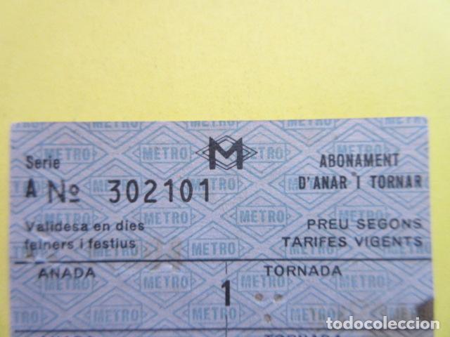 Sammeln von Fahrkarten: METRO BARCELONA TARJETA 5 VIAJES - ANADA TORNADA - M - MODELO DE SERIE 7 VER FOTOS