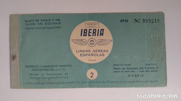 Coleccionismo billetes de transporte: Pasaje Iberia - Foto 1