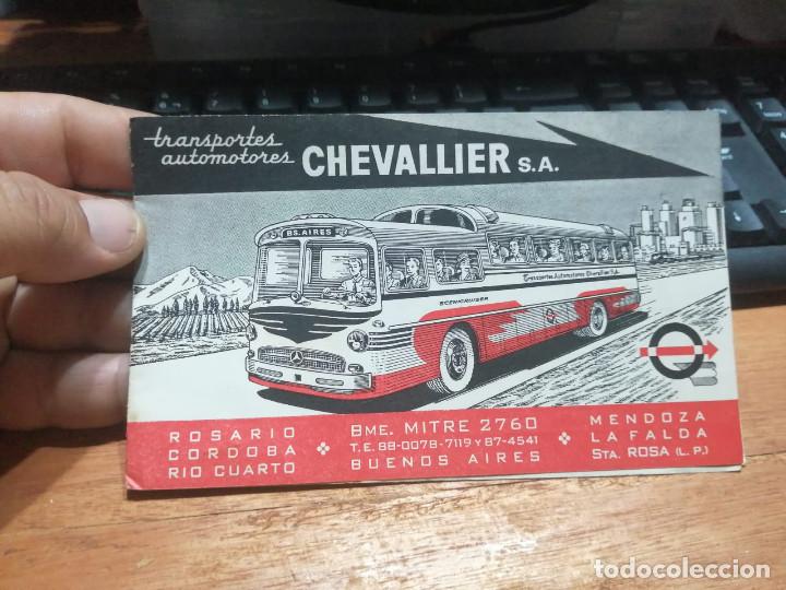 Colecionismos Bilhetes de Transporte: Pasaje billete Transportes automotores CHEVALLIER S.A. Argentina 10 de abril de 1964
