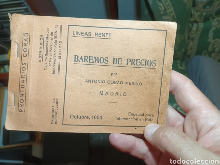 Collectables Transport Tickets: RENFE. 1959. BAREMOS DE PRECIOS. A ESTRENAR. VER FOTOS.