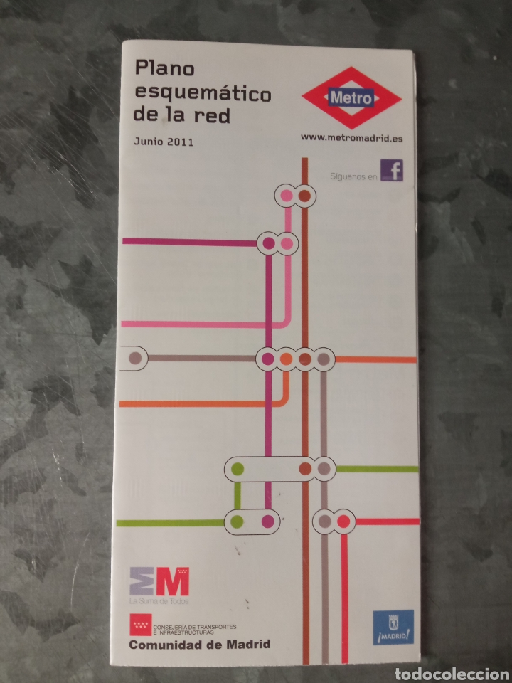Colecionismos Bilhetes de Transporte: Plano metro Madrid, junio 2011