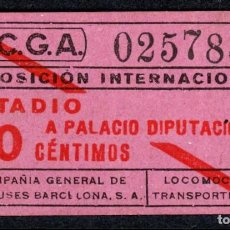 Coleccionismo Billetes de transporte: (F13/3) BILLETE DE CGA DE LA EXPO DE BCN 1929 // ALB2-26