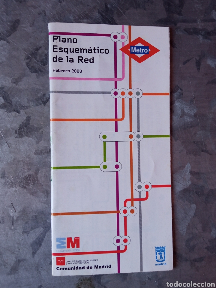 Collectables Transport Tickets: Plano metro Madrid, febrero 2008
