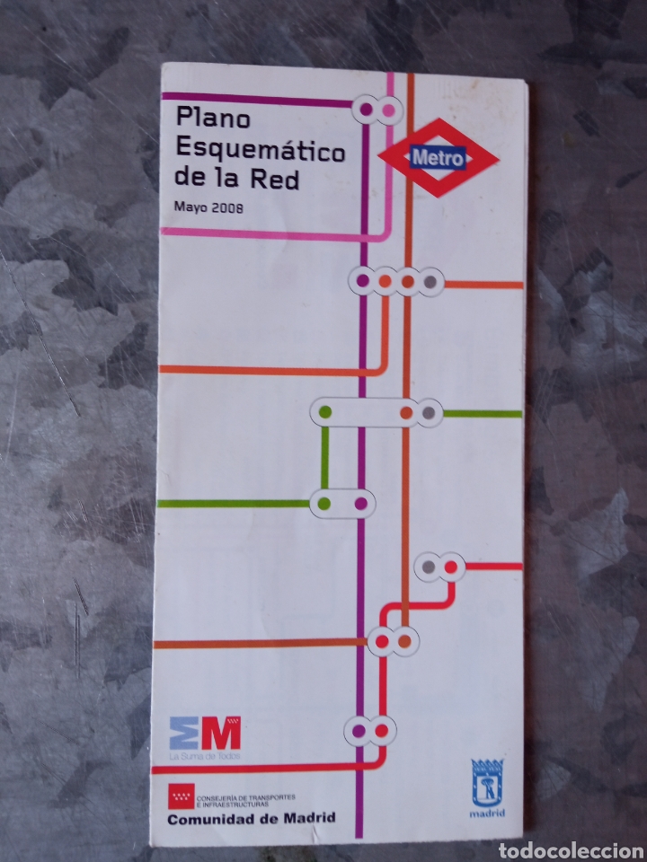 Collectables Transport Tickets: Plano metro Madrid, mayo 2008