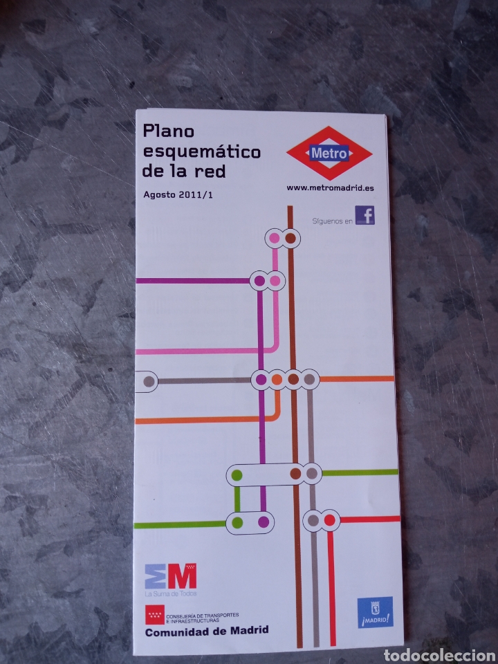 Collectables Transport Tickets: Plano metro Madrid, agosto 2011/1