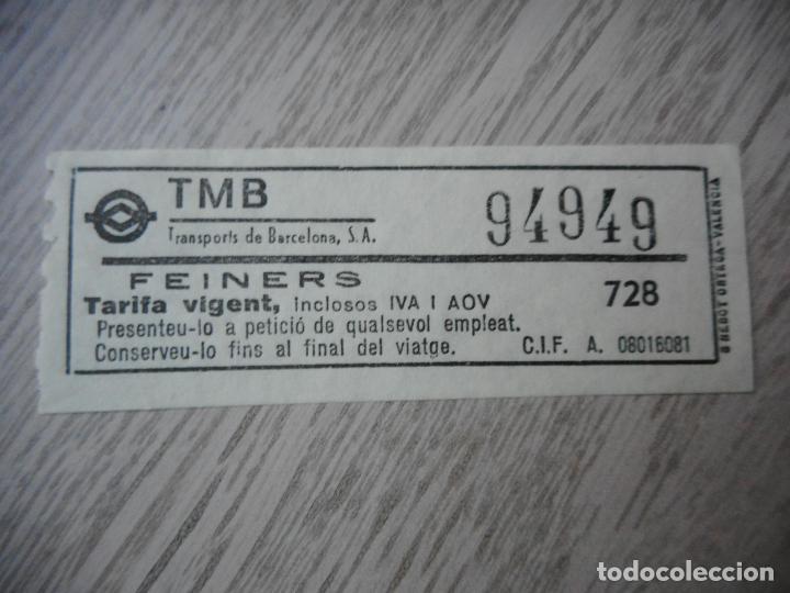 Collectables Transport Tickets: ANTIGUO BILLETE TRANVIAS BARCELONA? CAPICUA