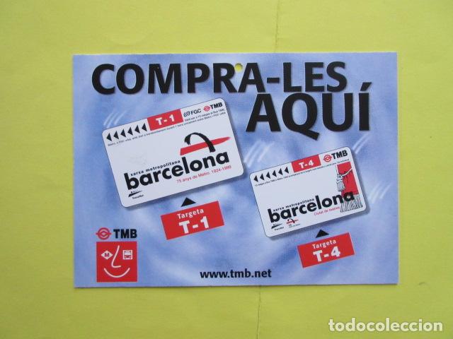 Collectionnisme Billets de transport: CARTEL HISTORICO TARJETAS T1 Y T4 22 x 15.5 CM SE USABA EN ESTACIONES Y CENTROS DE COMPRA TARJETAS