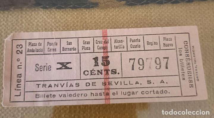 Colecionismos Bilhetes de Transporte: ANTIGUO BILLETE TRANVIAS DE SEVILLA,LINEA , CAPICUA