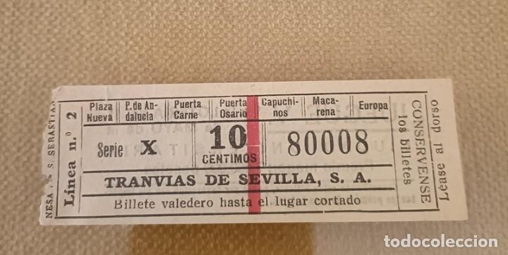 Sammeln von Fahrkarten: ANTIGUO BILLETE TRANVIAS DE SEVILLA,LINEA , CAPICUA