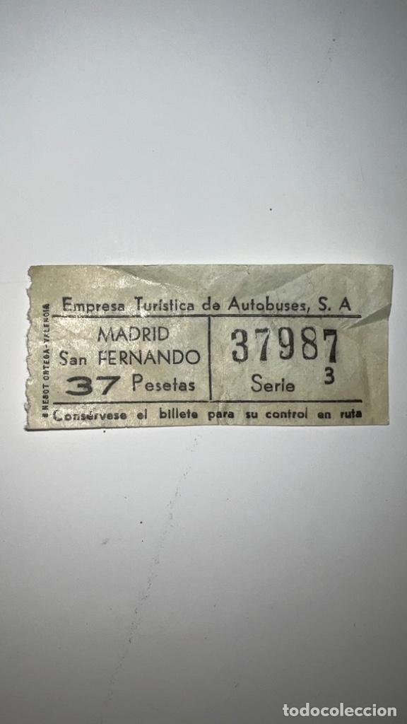 Sammeln von Fahrkarten: BILLETE AUTOBUS MADRID - SAN FERNANDO