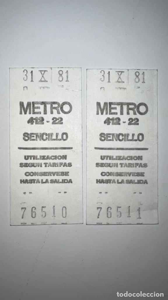 Sammeln von Fahrkarten: 2 BILLETES DE METRO 1981 MADRID?