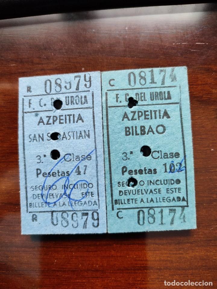 Sammeln von Fahrkarten: LOTE 2 BILLETES F. C. UROLA