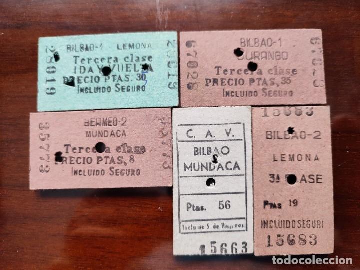 Collectionnisme Billets de transport: LOTE 5 BILLETES FERROCARRILES BASCONGADOS