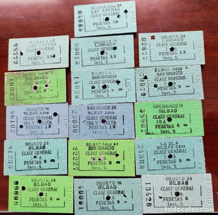 Collectables Transport Tickets: LOTE 17 BILLETES FERROCARRILES SUBURBANOS BILBAO