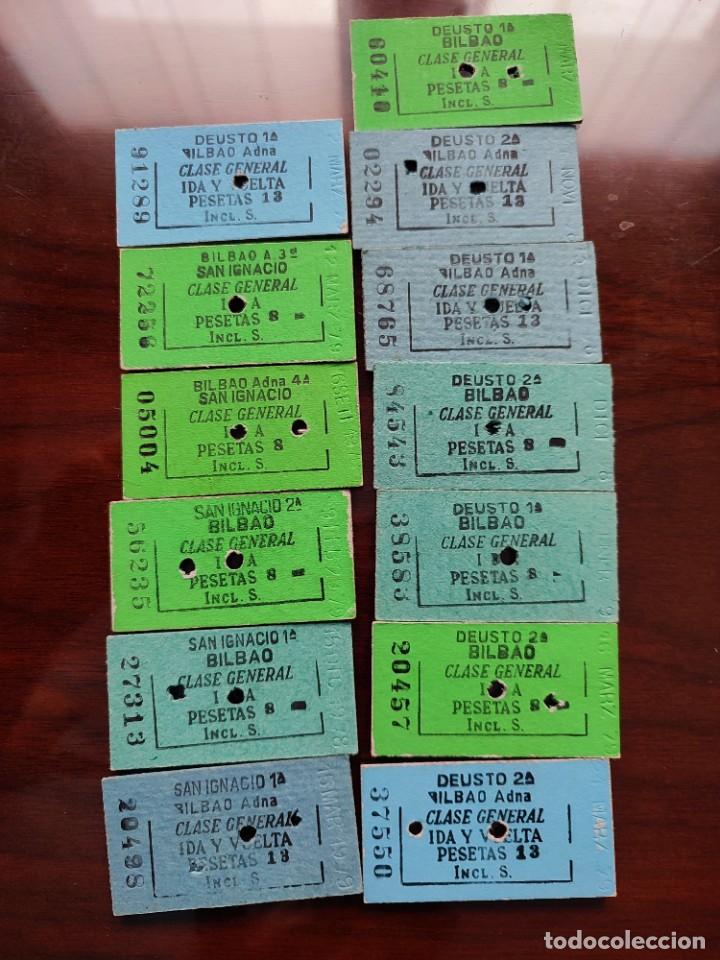 Sammeln von Fahrkarten: LOTE 13 BILLETES FERROCARRILES SUBURBANOS DE BILBAO