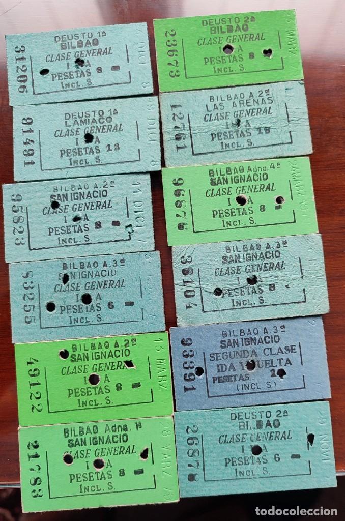 Sammeln von Fahrkarten: LOTE 12 BILLETES FERROCARRILES SUBURBANOS DE BILBAO