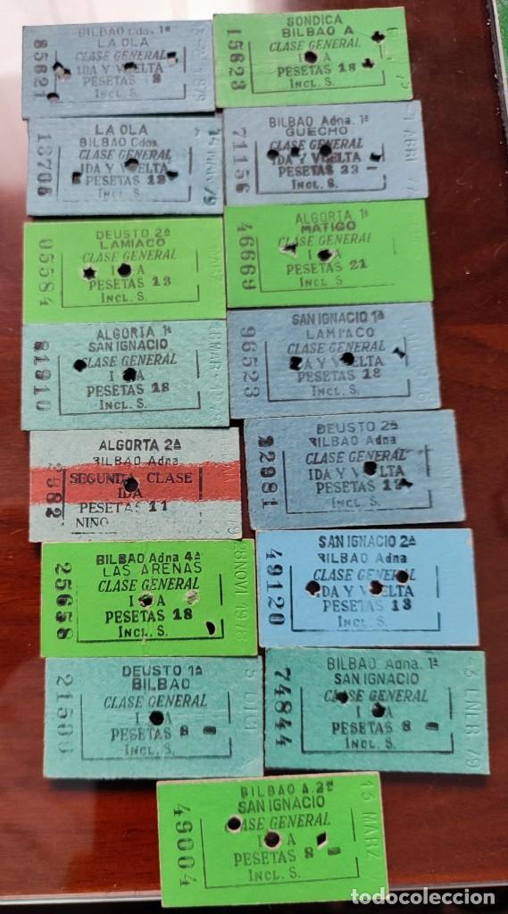 Sammeln von Fahrkarten: LOTE 15 BILLETES FERROCARRILES SUBURBANOS DE BILBAO