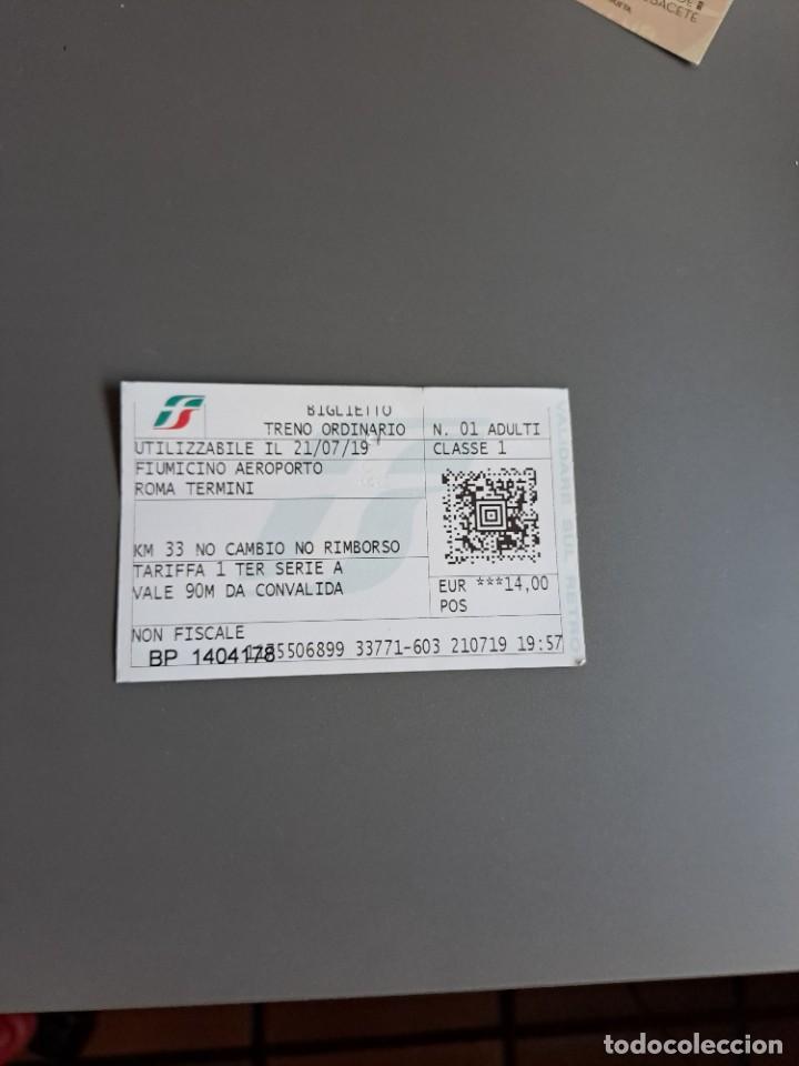 Sammeln von Fahrkarten: BILLETE TARJETA BONO TRANSPORTE TREN TRENO ITALIA ROMA 2019 AEROPORTO AEROPUERTO TERMINI FIMUICINO