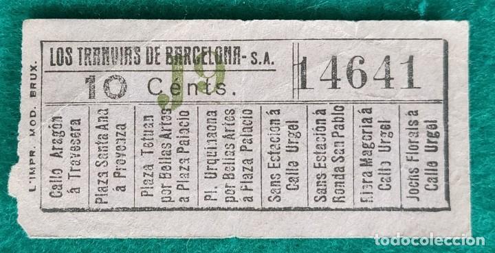 Sammeln von Fahrkarten: CAPICUA DE LOS ANTIGUOS TRANVIAS DE BARCELONA - 14641