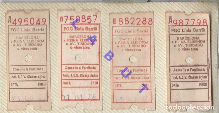 Sammeln von Fahrkarten: 4 BILLETE FGC LINEA SARRIA BARCELONA REINA ELISENDA TRANSPORTE H38