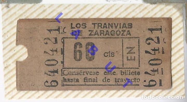 Sammeln von Fahrkarten: TRANVIAS DE ZARAGOZA BILLETE DE TRANSPORTE 5CM H38