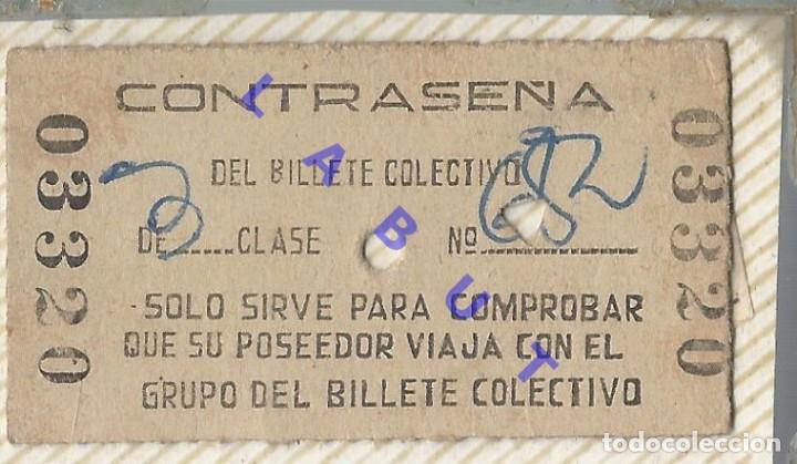 Sammeln von Fahrkarten: CONTRASE&Ntilde;A DE BILLETE COLECTIVO BILLETE DE TREN TRANSPORTE 5CM H39