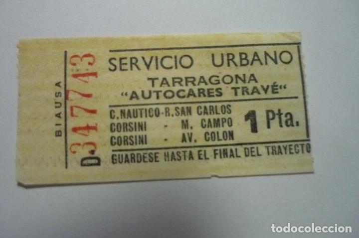 Sammeln von Fahrkarten: billete transporte antiguo servicio urbano tarragona autocares trave