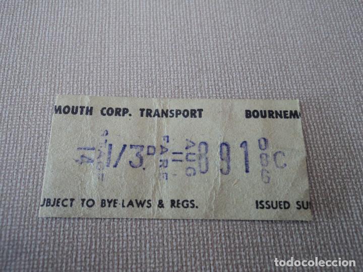 Sammeln von Fahrkarten: BILLETE DE TRANSPORTE DE ciudad de Bournemouth, publicidad al dorso (puede variar la numeracion)
