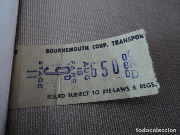 Sammeln von Fahrkarten: BILLETE DE TRANSPORTE DE ciudad de Bournemouth, publicidad al dorso (puede variar la numeracion)