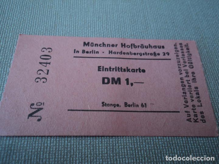 Sammeln von Fahrkarten: BILLETE DE TRANSPORTE DE BERLIN ,(puede variar la numeracion)