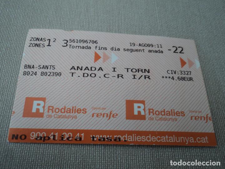 Sammeln von Fahrkarten: BILLET RODALIES ANADA I TORN