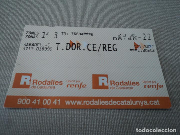 Sammeln von Fahrkarten: BILLET RODALIES SABADELL