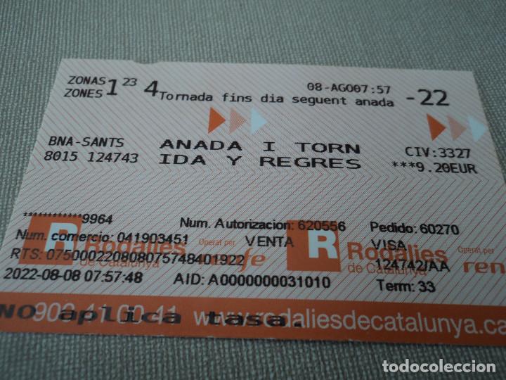 Sammeln von Fahrkarten: BILLET RODALIES ANADA I TORN
