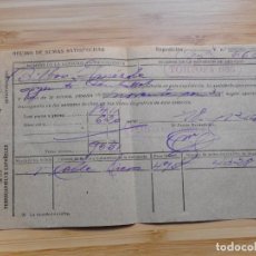 Coleccionismo Billetes de transporte: ANTIGUO RECIBO RENFE FERROCARRILES DIVISION COMERCIAL BILBAO - TORTOSA 1943. Lote 363572860