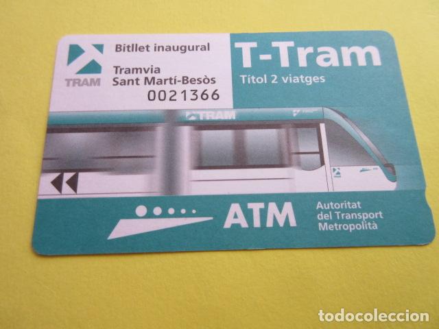Coleccionismo Billetes de transporte: REF: COL_LBE01- TARJETA TRAM TRANVIA DE BARCELONA - INAUGURAL 2 VIAJES SANT MARTI BESOS