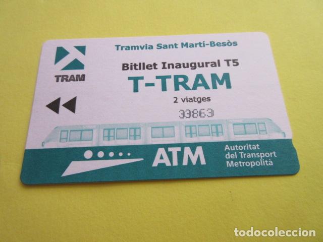 Coleccionismo Billetes de transporte: REF: COL_LBE01- TARJETA TRAM TRANVIA DE BARCELONA - INAUGURAL 2 VIAJES T5 SANT MARTI BESOS