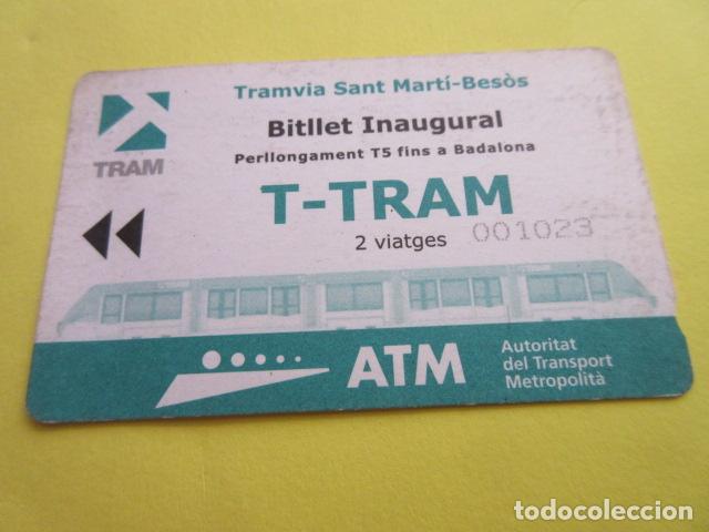 Coleccionismo Billetes de transporte: REF: COL_LBE01- TARJETA TRAM TRANVIA DE BARCELONA - INAUGURAL 2 VIAJES T6 SANT MARTI BESOS