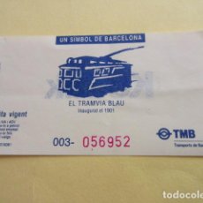Coleccionismo Billetes de transporte: REF: COL_LBE01- COLECCION TIBIDABO - TRANVIA BLAU AZUL - SERIE 003 ANUNCIO KODAK. Lote 364666876