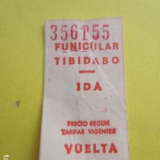 Coleccionismo Billetes de transporte: REF: COL_LBE01- COLECCION TIBIDABO - FUNICULAR IDA VUELTA. Lote 364667746