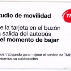 Collezionismo Biglietti di trasporto: TARJETA 122 # 1 // ESTUDIO DE MOVILIDAD. Lote 365273951