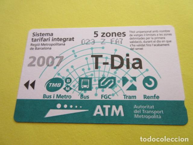 Collectables Transport Tickets: REF: COL_LBE01- COLECCION ATM - A&Ntilde;O 2007 - T-DIA 5 ZONA