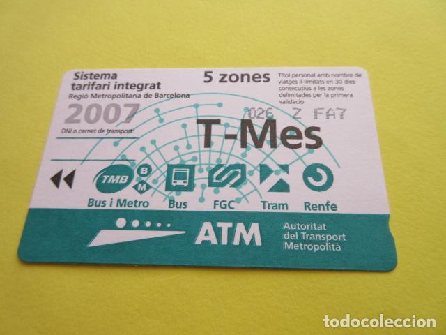 Collectables Transport Tickets: REF: COL_LBE01- COLECCION ATM - A&Ntilde;O 2007 - T-MES 5 ZONA