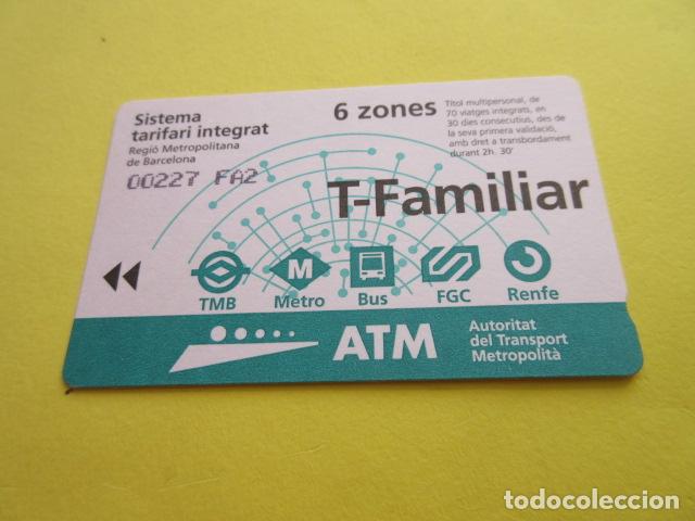 Colecionismos Bilhetes de Transporte: REF: COL_LBE01- COLECCION ATM - A&Ntilde;O 2002 - T-FAMILIAR 6 ZONA