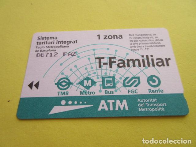 Colecionismos Bilhetes de Transporte: REF: COL_LBE01- COLECCION ATM - A&Ntilde;O 2002 - T-FAMILIAR 1 ZONA